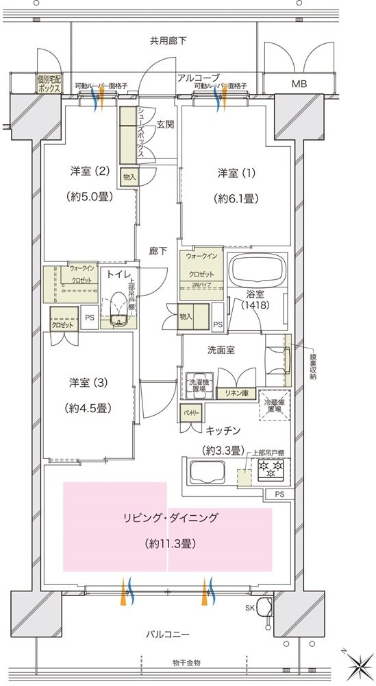 ブランズシティ東岸和田 間取り I TYPE
