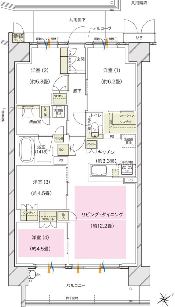 ブランズシティ東岸和田 間取り M TYPE