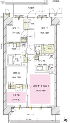 ブランズシティ東岸和田 間取り M TYPE