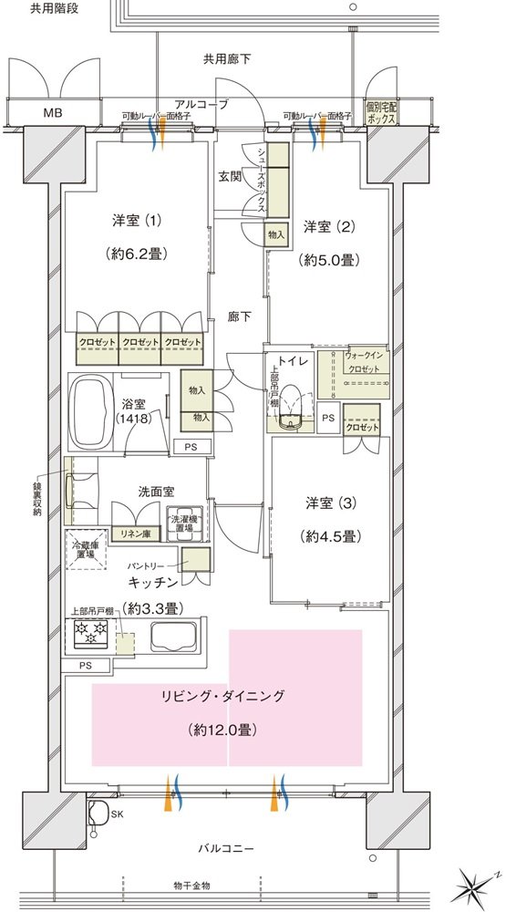 ブランズシティ東岸和田 間取り N TYPE