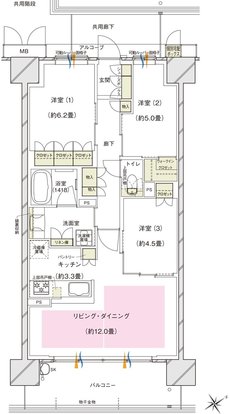 ブランズシティ東岸和田 間取り N TYPE