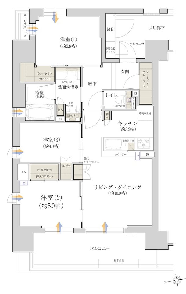 ジオ阪急川西 The Front 間取り A2 type