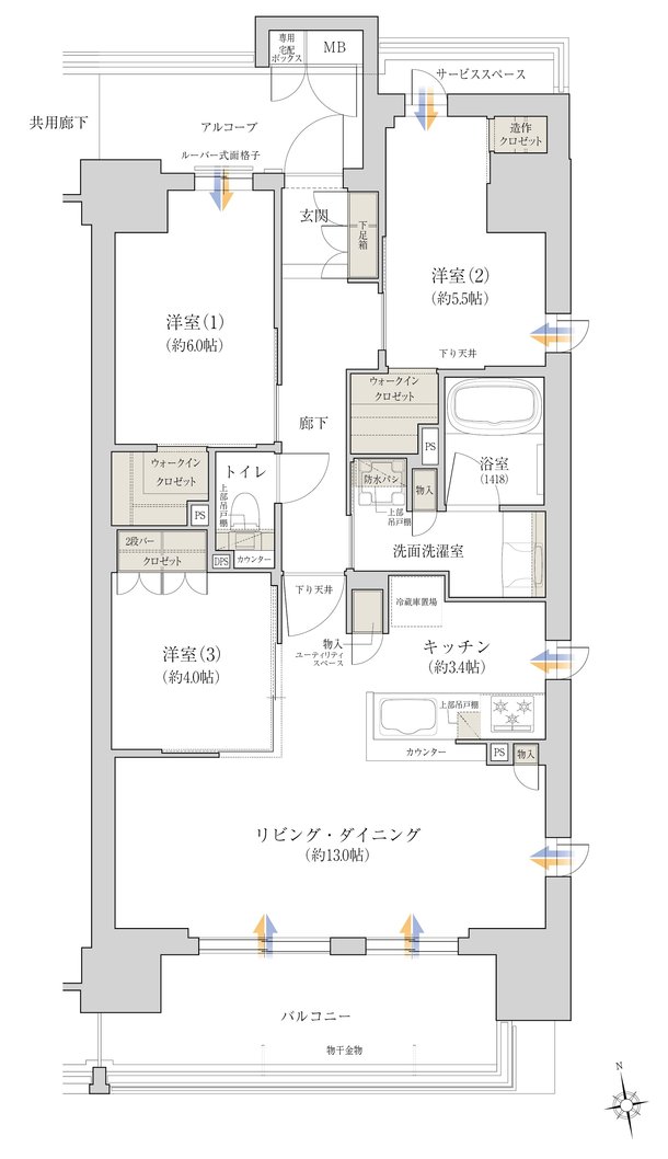 ジオ阪急川西 The Front 間取り G2 type