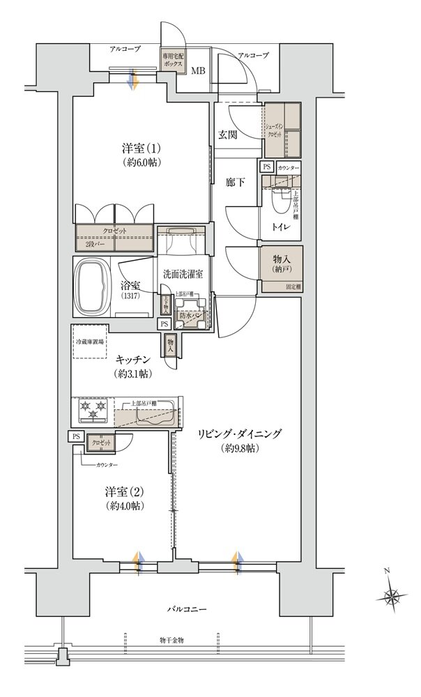 ジオ阪急川西 The Front 間取り E type