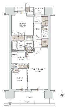 ジオ阪急川西 The Front 間取り E type