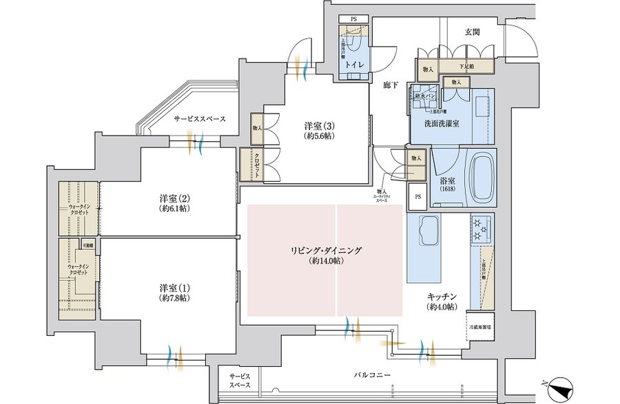 ジオ池田室町 間取り A type