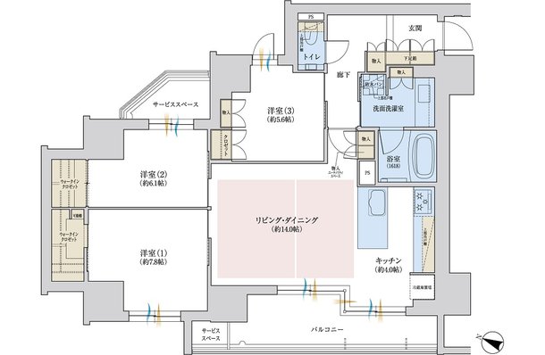 ジオ池田室町 間取り A type