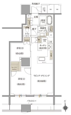Brillia(ブリリア) 神戸旧居留地 間取り C type