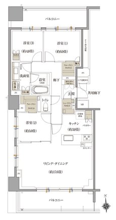 Brillia(ブリリア) 神戸旧居留地 間取り L Type