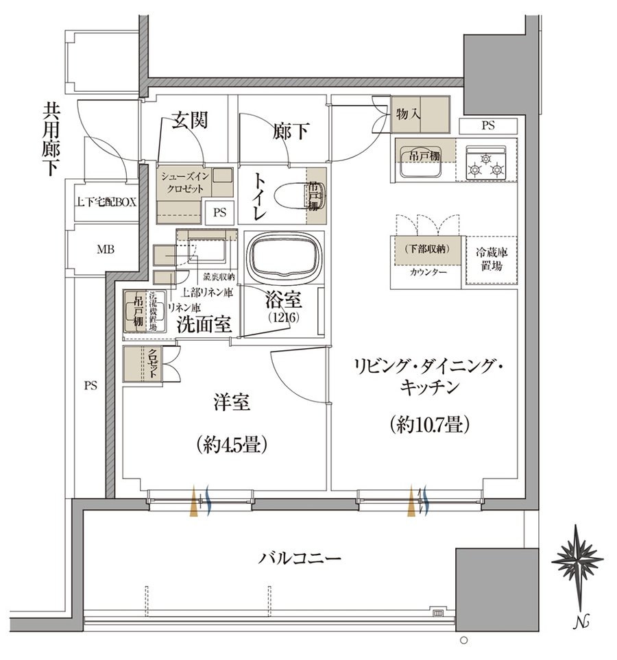 Brillia(ブリリア) 神戸旧居留地 間取り A type