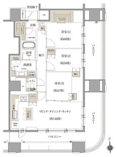 Brillia(ブリリア) 神戸旧居留地 間取り G Type
