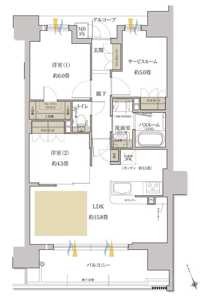 ワコーレ姫路北条口 フロント 間取り C type