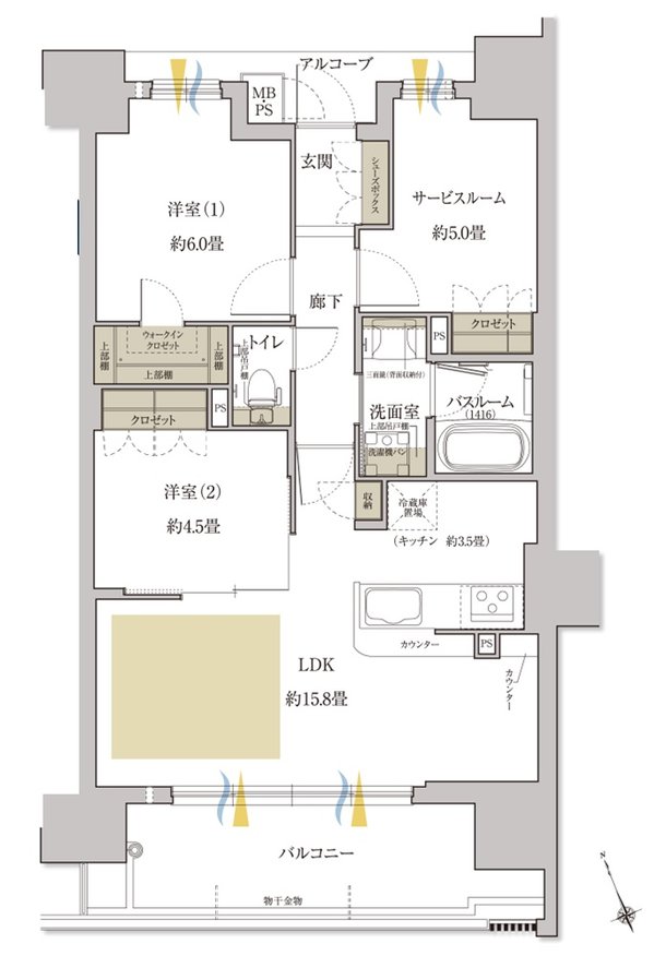 ワコーレ姫路北条口 フロント 間取り C type