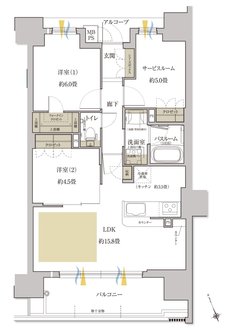 ワコーレ姫路北条口 フロント 間取り C type