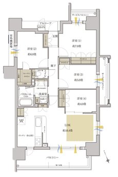 ワコーレ姫路北条口 フロント 間取り D type