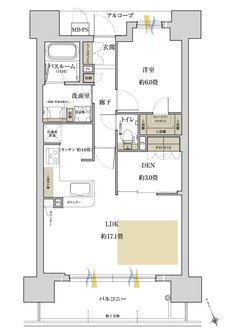 ワコーレ姫路北条口 フロント 間取り B typeメニュープラン2