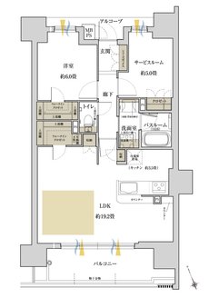 ワコーレ姫路北条口 フロント 間取り C typeメニュープラン1