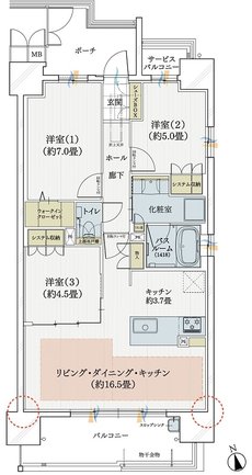 モアグレース千種春岡 間取り C TYPE