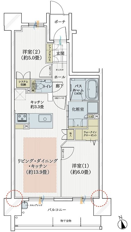 モアグレース千種春岡 間取り B TYPE