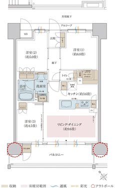 リビオ堺グリーンアベニュー 間取り Dタイプ