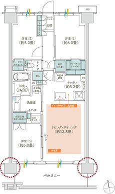 メイツ府中中河原 間取り A7 type