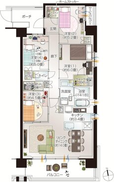 メイツ府中中河原 間取り A11 type