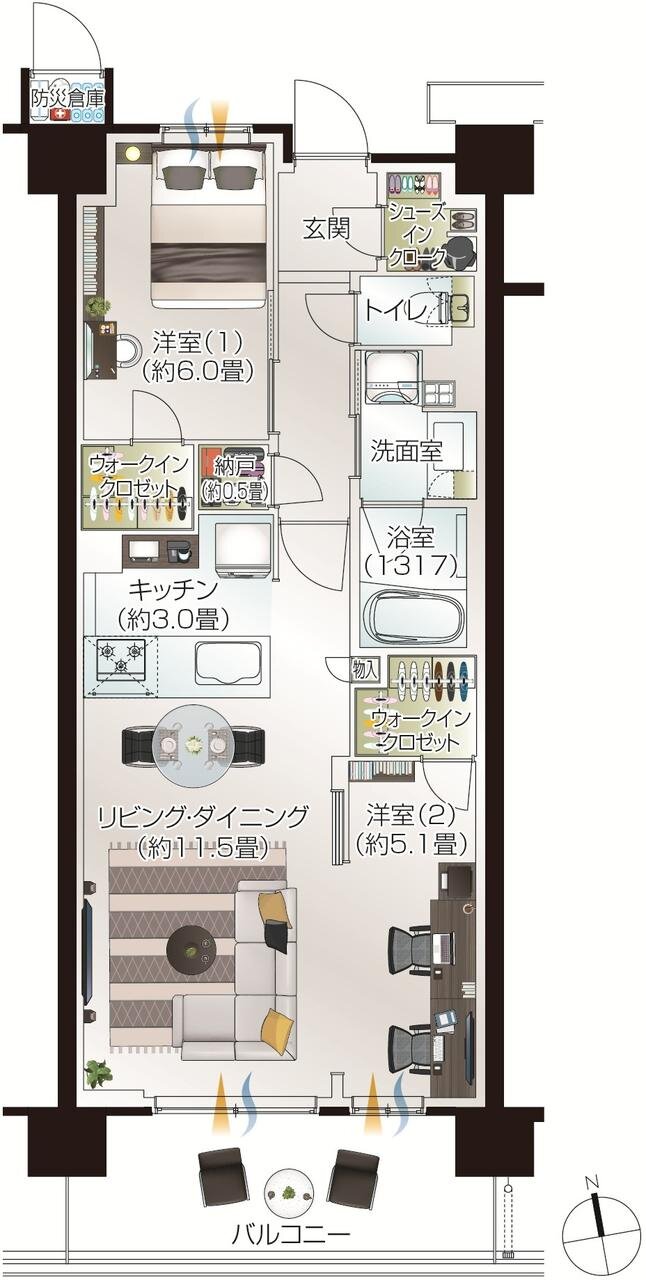 メイツ府中中河原 間取り C7 type