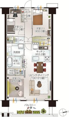 メイツ府中中河原 間取り B3 type