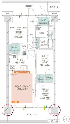 メイツ府中中河原 間取り A10 type