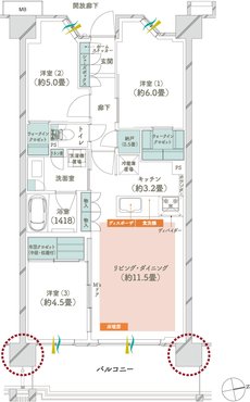 メイツ府中中河原 間取り B6 type
