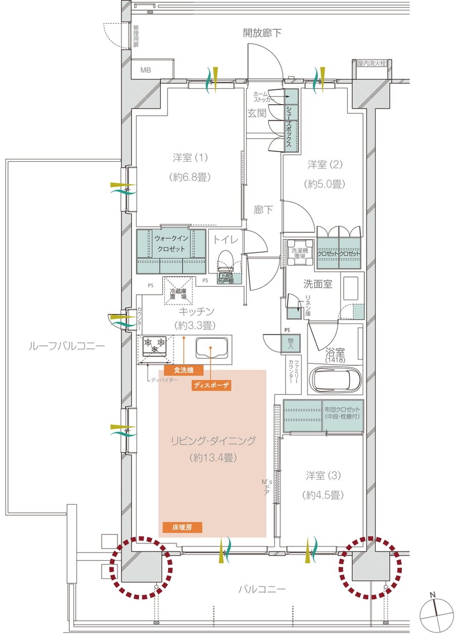メイツ府中中河原 間取り C2r type