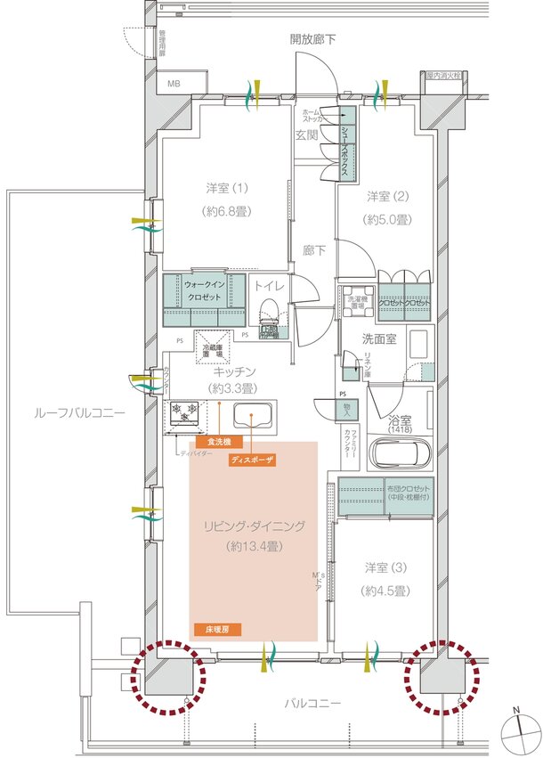 メイツ府中中河原 間取り C2r type