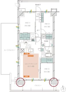 メイツ府中中河原 間取り C2r type