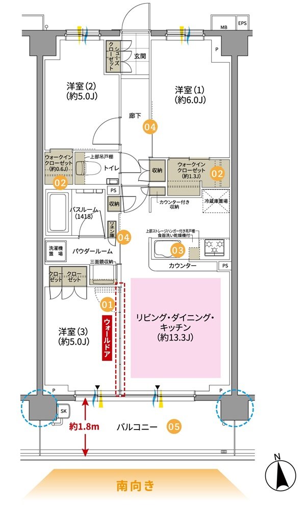 ガーラ・レジデンス松戸 間取り B3 type