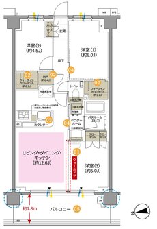 ガーラ・レジデンス松戸 間取り G1 type