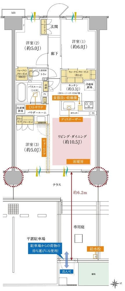 ガーラ・レジデンス橋本 間取り B5g type