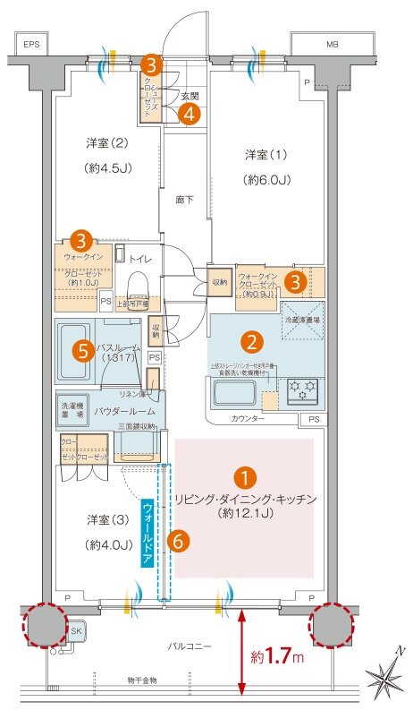 ガーラ・レジデンス横濱富岡 間取り B1 type