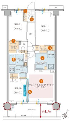 ガーラ・レジデンス横濱富岡 間取り B1 type