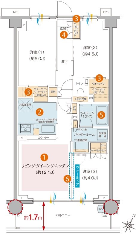ガーラ・レジデンス横濱富岡 間取り B2 type