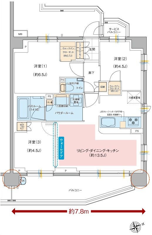 ガーラ・レジデンス梅島ベルモント公園 間取り G Type