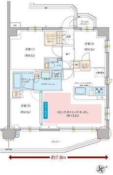 ガーラ・レジデンス梅島ベルモント公園 間取り G Type