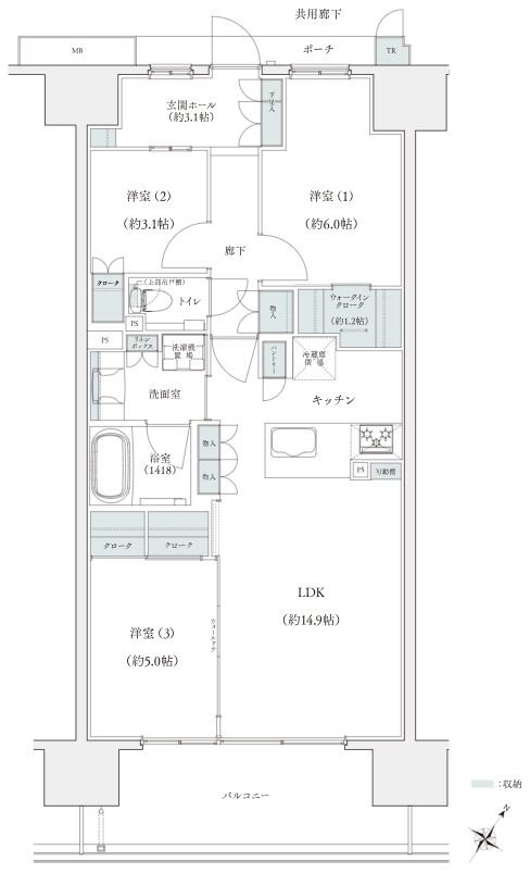 ブライトタウン浜北駅前 間取り C TYPE
