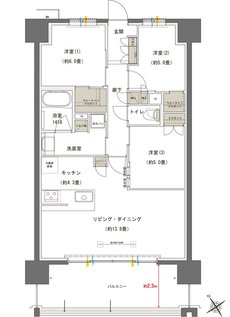 ブランシエラ国分中央 間取り D type