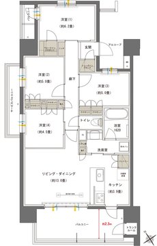 ブランシエラ国分中央 間取り A type