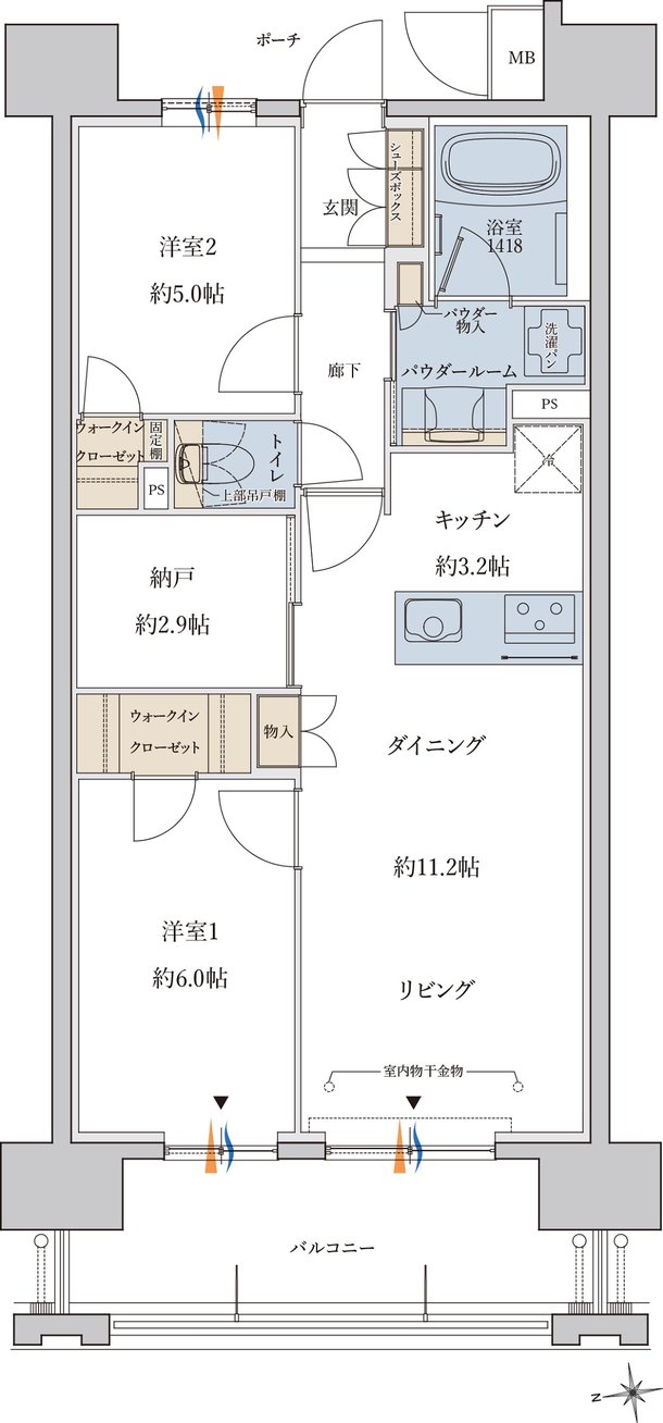 MJR鹿児島中央駅前ザ・レジデンス 間取り C type