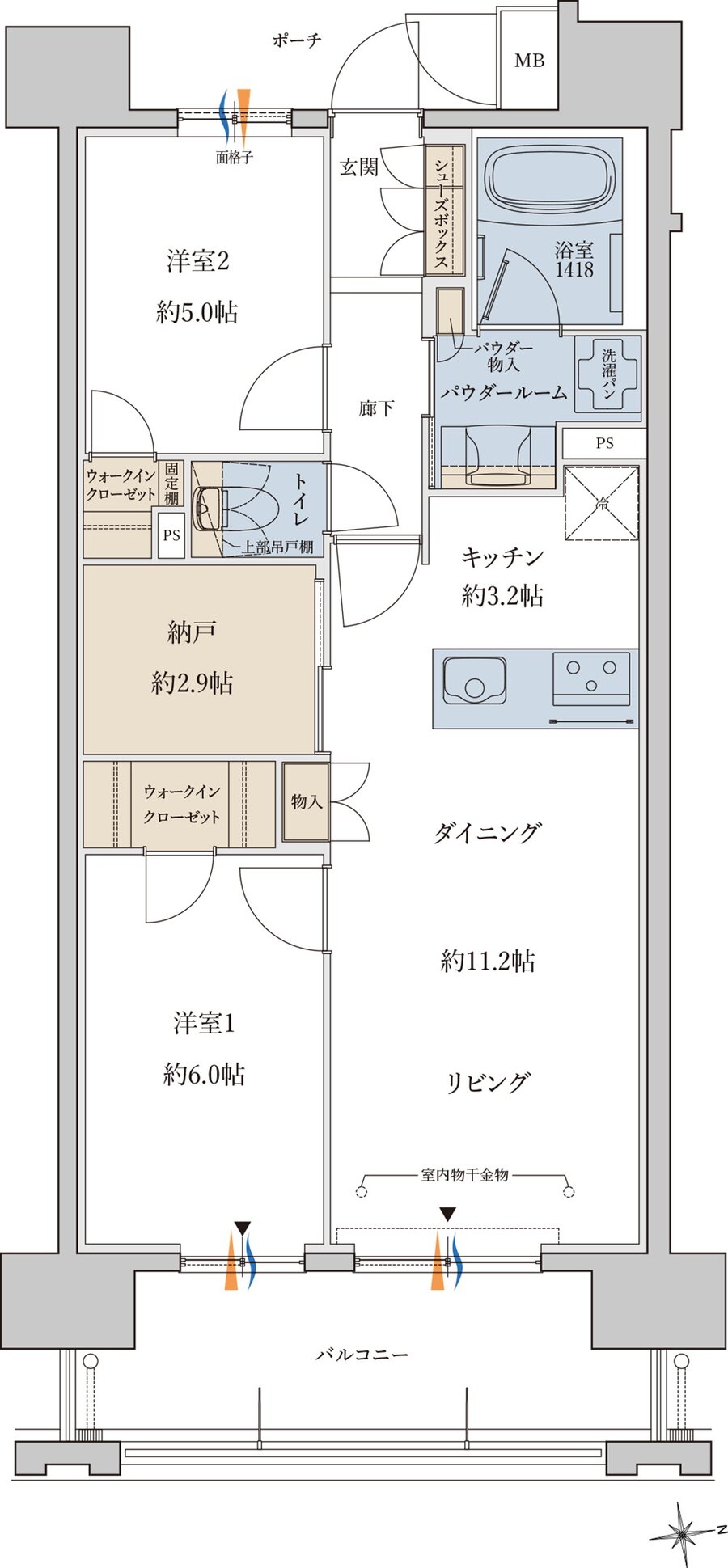 MJR鹿児島中央駅前ザ・レジデンス 間取り S type