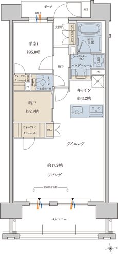 MJR鹿児島中央駅前ザ・レジデンス 間取り S type ［メニュープラン］