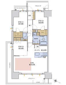 ワコーレ神戸P.I.TOWER RESIDENCE 間取り E type