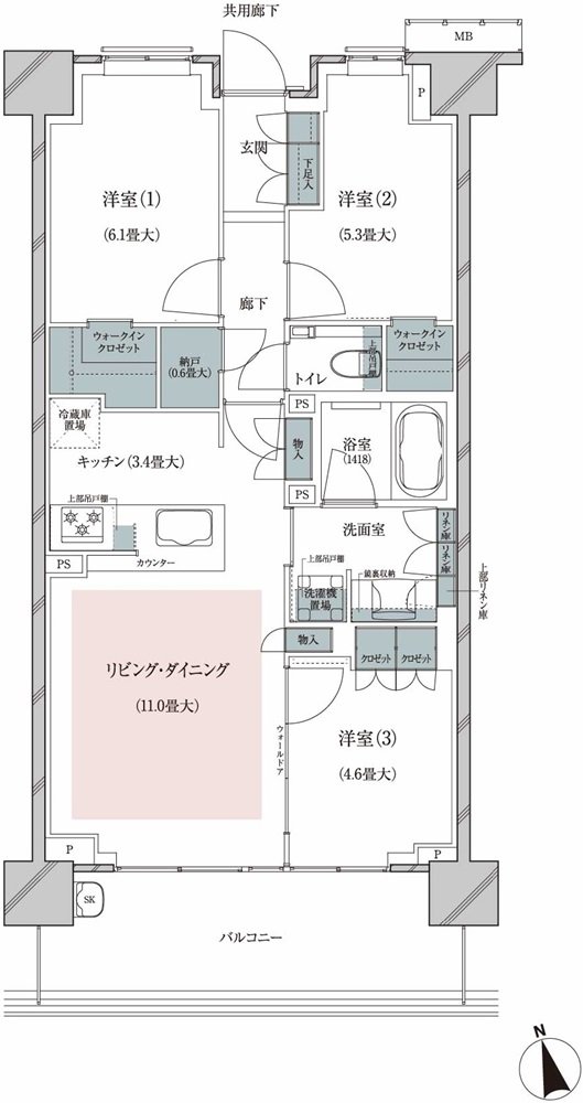ブランズ津田沼奏の杜二丁目 間取り C TYPE