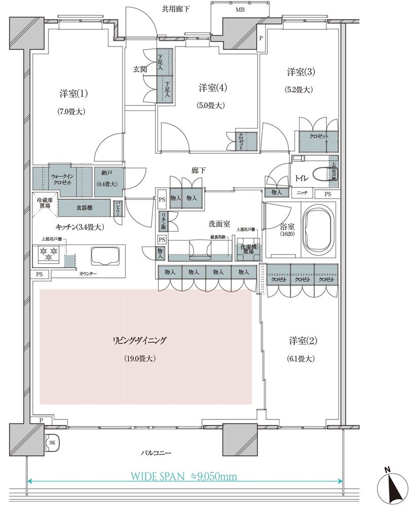 ブランズ津田沼奏の杜二丁目 間取り J TYPE